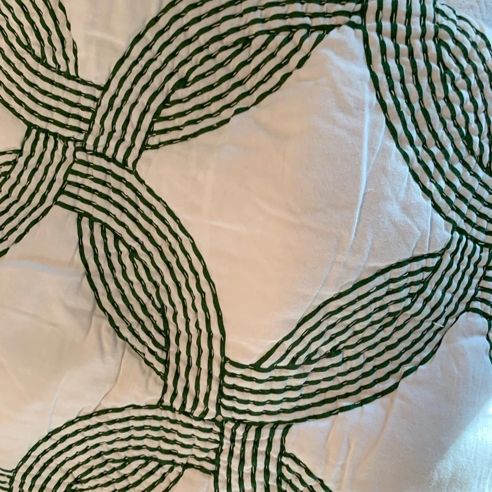 Serena & Lily Green and White Shams